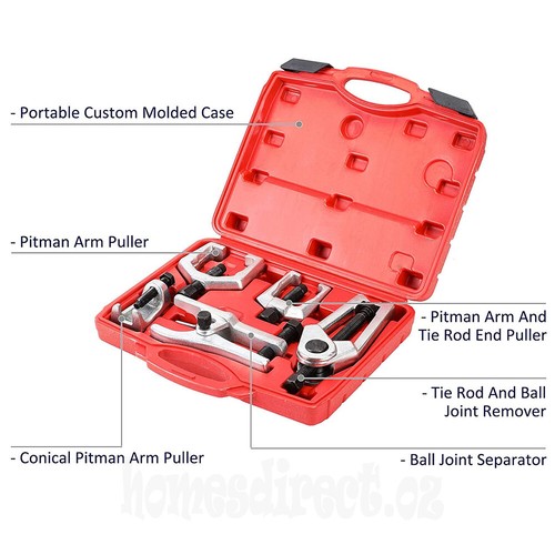 6pcs Front End Service Tool Kit Ball Joint Tie Rod Set Pitman Arm Puller Remover - Picture 10 of 12
