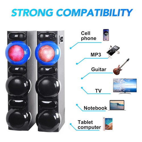 2.0 Multimedia Bluetooth Speaker System Strong Bass with Subwoofer & Micphone - Picture 7 of 8