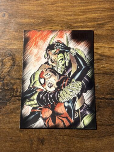 2010 Marvel Heroes & Villains Card #38 Spider-Girl vs. Green Goblin - Afbeelding 1 van 2