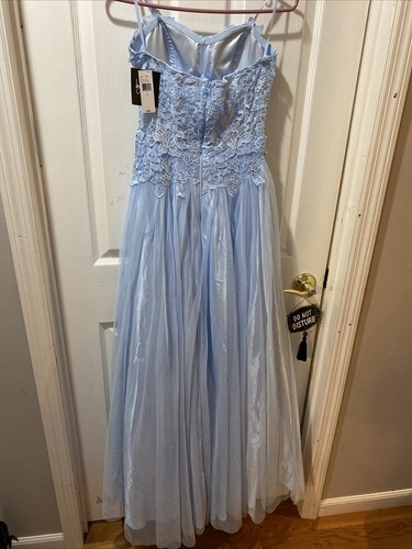 Light Blue Prom Dress Size 3 NWT - Picture 3 of 4