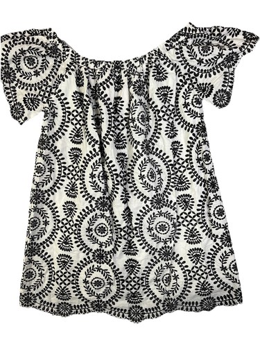 Entro Women's Dress Senorita Off The Shoulder Embroidered Mini Flowing Large $45
