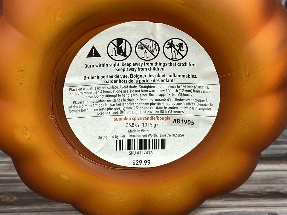 Pier 1 Scented 2Wick Jar Candle 35.8 oz Pumpkin Spice 75 eBay