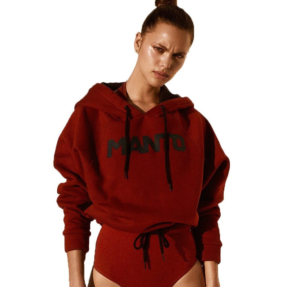 Manto Donna OverDimensione Crop Top Felpa con Cappuccio Manto Donna OverDimensione Crop Top Felpa con Cappuccio