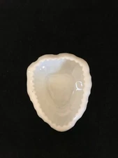 VINTAGE LEONARD VIENNA AUSTRIA WHITE PORCELAIN TRIANGULAR SHAPED SALT CELLAR