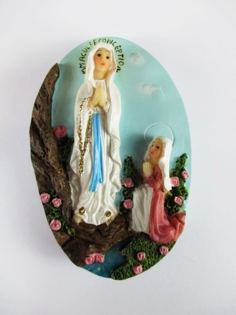 Magnet Madonna Lourdes Polyresin Souvenir Frankreich France Neu * Magnet Madonna Lourdes Polyresin Souvenir Frankreich France Neu *