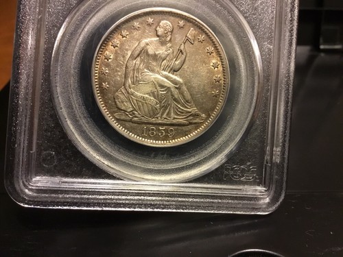 Fantastic 1859-O PCGS AU53 Seated Liberty Half Dollar 50c Almost Uncirculated 53 - Picture 4 of 9