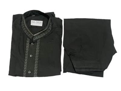 Pakistani Shalwar Kameez Mens Style Ready Made DK-Green Color Size