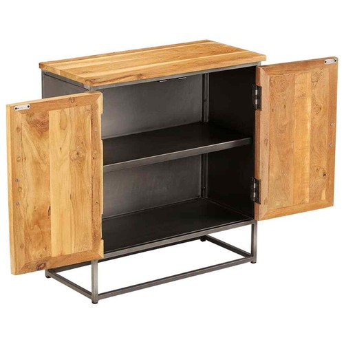 Sideboard Recyceltes Teak und Stahl 65 x 30 x 70 cm - Bild 3 von 12