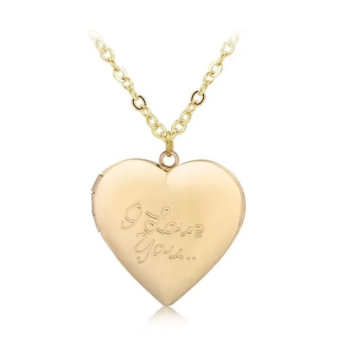 Fashion Friend Chain Lover Photo Picture Locket Heart Shaped Pendant Necklace - Picture 3 of 3