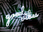 New Listing14"x8" Dimmable White Good Vibes Bar Neon Sign Custom Store Light