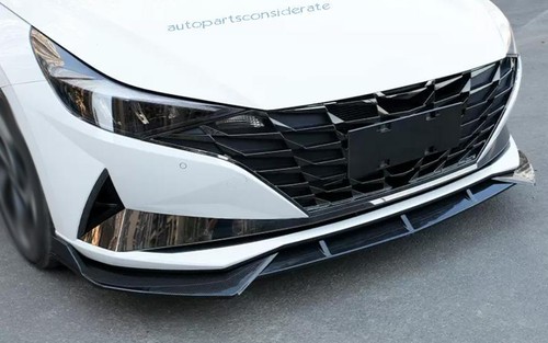 For Hyundai Elantra 21-23 Carbon Fiber Front Bumper Lip Spoiler Bodykit Refit - Bild 7 von 10