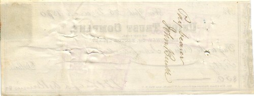 UNION TRUST COMPANY OF NEW YORK, REVENUE STAMP,1878,CHECK - Picture 2 of 2