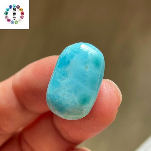 18Ct Larimar Gemstone Cabochon Atlantis Stone Blue Pectolite Gemstone Pendant - Picture 5 of 8