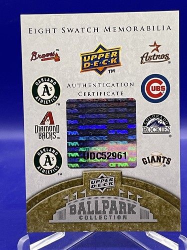 2009 Upper Deck Teammate Timelines /250 8 Swatch Oakland Hudson Zito - Picture 3 of 4