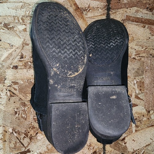 Toms Damen Wildleder seitlicher Reißverschluss Stiefelette (schwarz auf schwarz) - Größe 8 - Bild 8 von 8