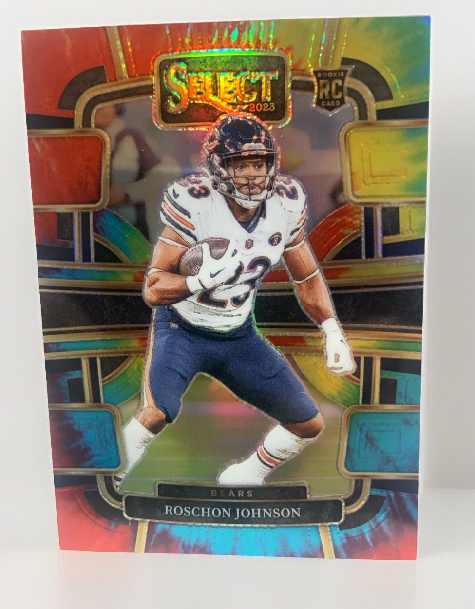 Roschon Johnson 2023 Panini Select Tie Dye Prizm /25 SSP Concourse #19 Rookie RC