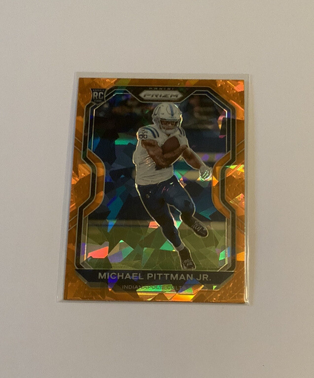 2020 Prizm Michael Pittman Jr. Orange Cracked Ice Prizm Rookie RC #333 Colts