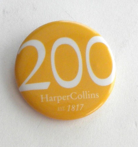 HarperCollins 200 Anniversary Promotional Pin-Back Button 1817 - Picture 1 of 2