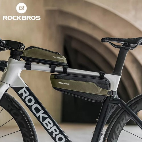 ROCKBROS Cycling Bike Top Tube Bag Combo Bicycle Triangular Frame Bag Waterproof - Picture 11 of 14