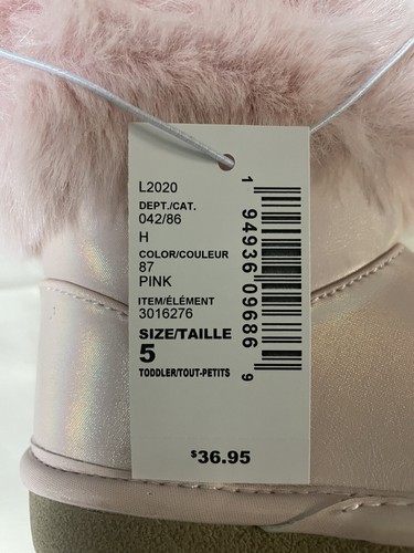 Boots Girls Children's Place Child Faux Fur Pink Snow Girls 5 - Picture 3 of 6