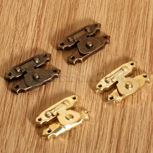 Antique Vintage Decorative Jewellery Box Latch Catch Gift Wood Chest Hasp Lock - Picture 3 of 14