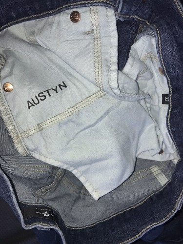 7 For All Mankind Jeans Mens 32 Blue Austyn Straight Dark Wash Denim Pants C67 - Picture 5 of 5