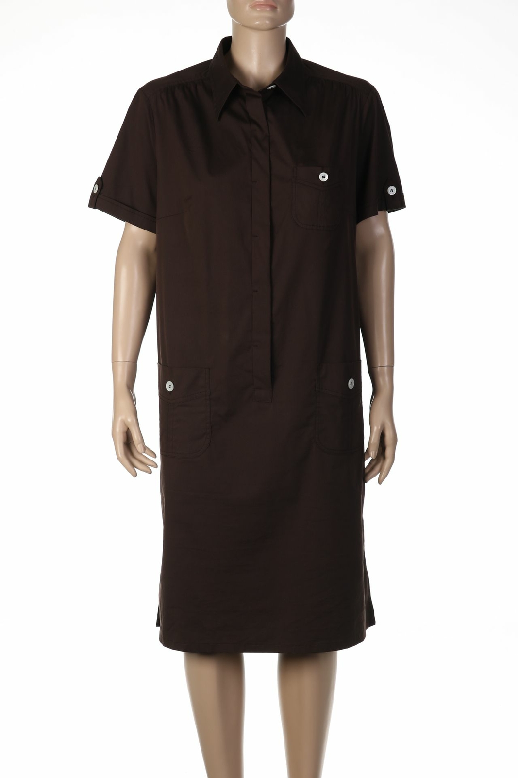 BOGNER Safari-Kleid mit Gürtel aus Baumwoll-Mix D 44 dunkelbrown BOGNER Safari-Kleid mit Gürtel aus Baumwoll-Mix D 44 dunkelbrown