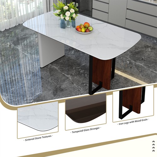 High-end Marble Kitchen Dining Table Extendable Restaurant Table Lifting Table - Picture 98 of 102