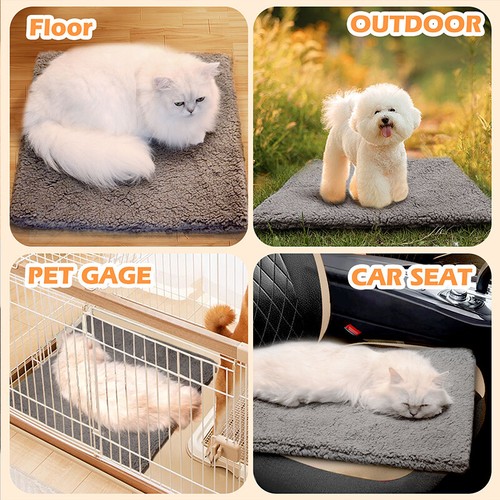 Elektrisches Haustier Heizkissen Wärmer Bett für Katze Hund Groß Indoor Outdoor Wasserdicht - Bild 10 von 14
