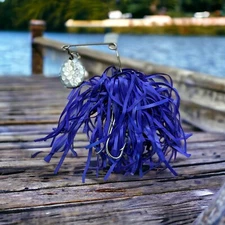 Bass Lure Spinnerbait 1/4 oz 1 Hammered Colorado Blade Purple Double Hook