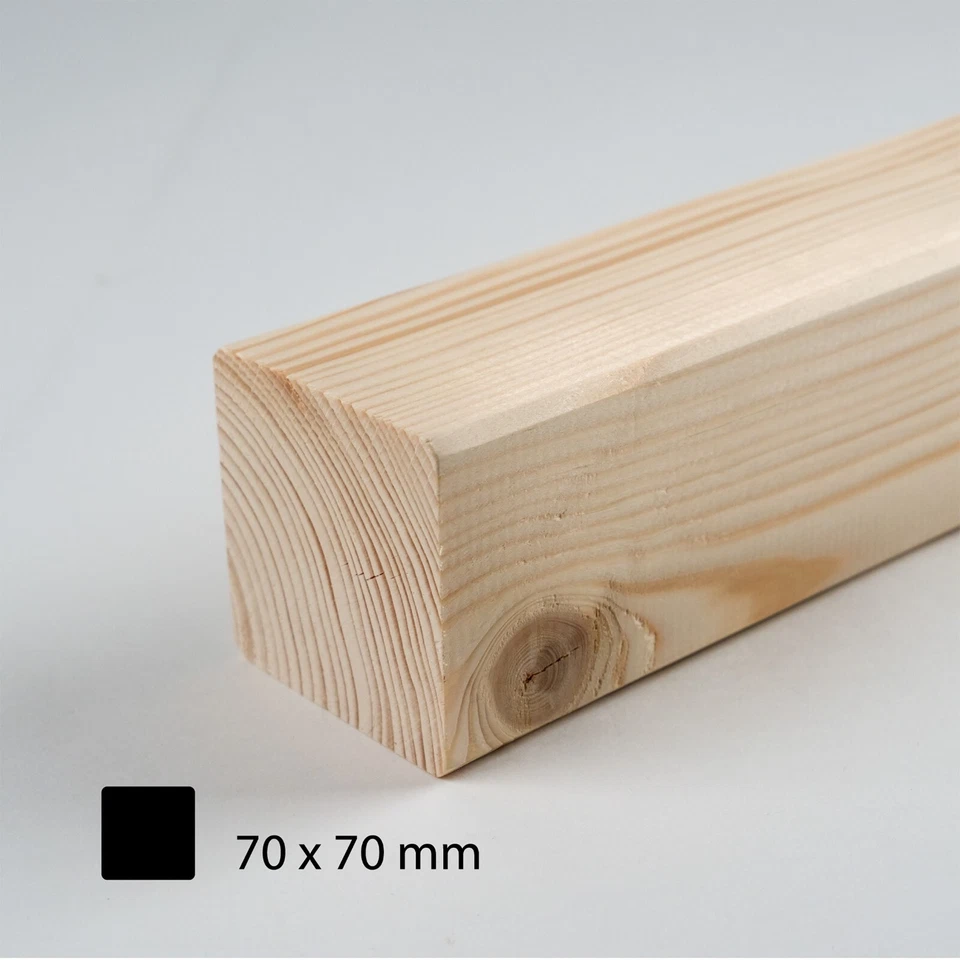 DOLLE Universal Brüstungsgeländer Holz Fichte 200 cm Vierkant Bausatz Innen - Bild 3 von 4