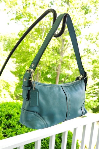 Coach MINI F11195 Vintage Aqua Hamptons Soho Demi Baguette Schultertasche - Bild 2 von 15