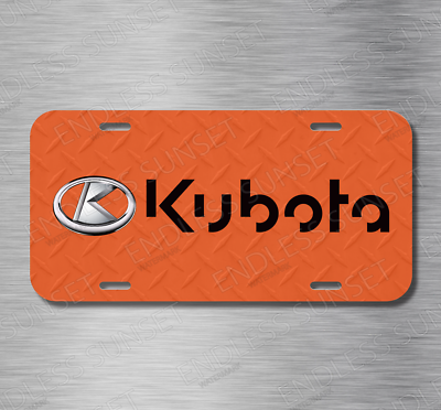 Kubota Farm Tractor Mower Skid Steer Excavator Work License Plate