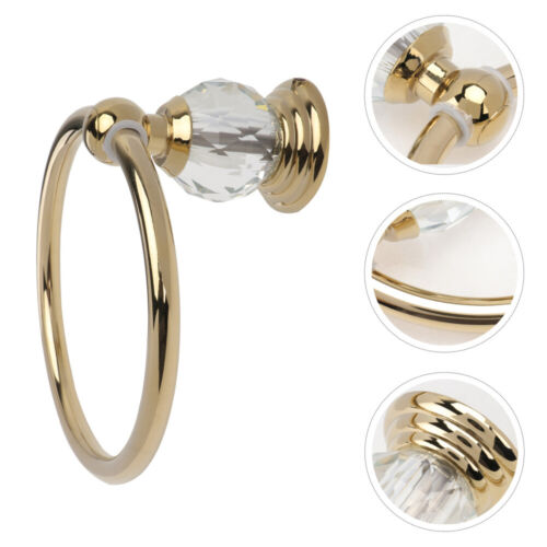 Towel Ring Holder Hand Rings for Bathroom Wall Rack Black Hook