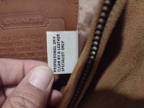 Vintage COACH Suede Leather Bomber Jacket Men Size XL - Picture 6 of 7