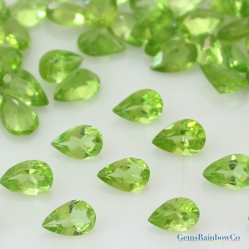 Natural Arizona Peridot Pear Faceted 5x3mm to 10x7mm Loose gemstones A Quality - Picture 1 of 8