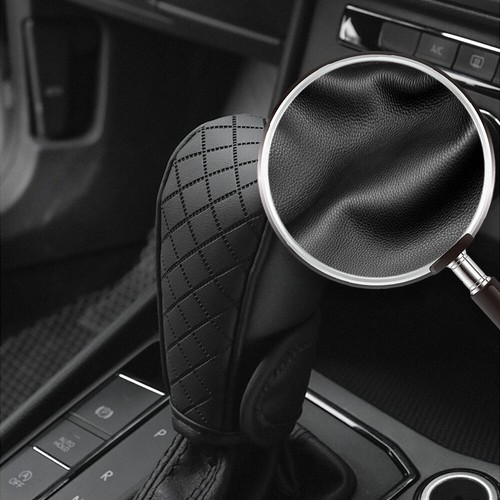 Car Gear Shift Knob Cover Leather Car Handbrake Non-slip Protector Accessories - Picture 8 of 13