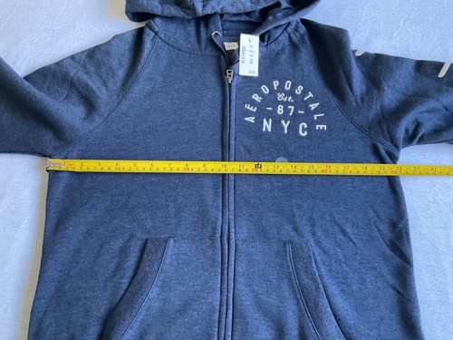 Aeropostale Women’s Blue Full Zipper Hoodie Size L New - Picture 8 of 9