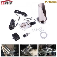 3"76mm Exhaust Pipe Electric Bevel Welding Valve Exhaust System Kit