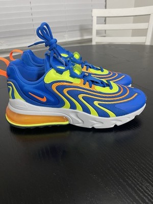 Nike Air Max 270 React Blue Orange Yellow White CD0113-301 Low Top Sneaker