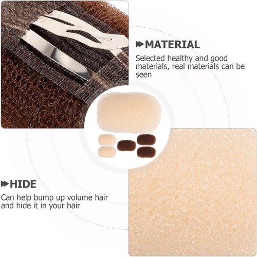 6Pcs Hair Booster Hair Pads for Updos Hair Clips with Padding Volume Bump Hai... - Picture 3 of 12