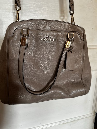 Coach beige leather handbag Crossbody purse - Picture 1 of 5