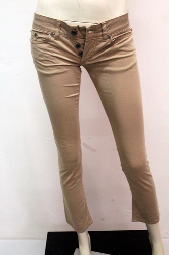 Jeans Donna Dondup Taglia 26 / 40 Marrone Noah Slim Fit Originali Made In Italy - Foto 4 di 13