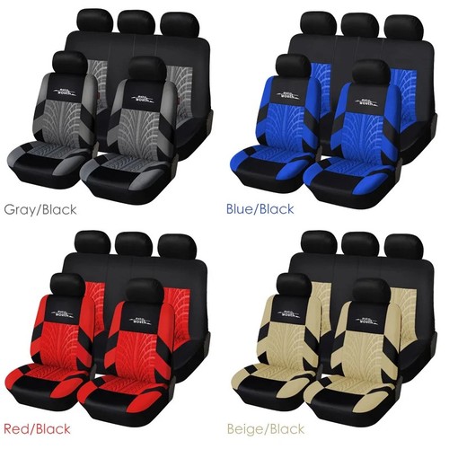 Car Seat Covers Protector Red Full Set Fabric For Toyota Rav4 Auris