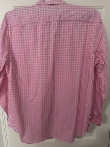 Bugatchi Comfort Casual Shirt Men's XXL Shaped Fit Pink Print - Picture 2 of 3