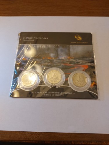Hawaii Volcanoes 3 Coin Set