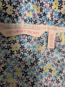 Victoria's Secret Cotton 2-Piece Floral Pajama Set Size Large Long