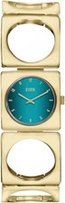 STORM Groovy V2 Gold Teal Watch, Stainless Steel, Bracelet, 21k Gold... 
