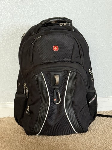 SwissGear ScanSmart Laptop Backpack Black Gray TSA Travel Bag