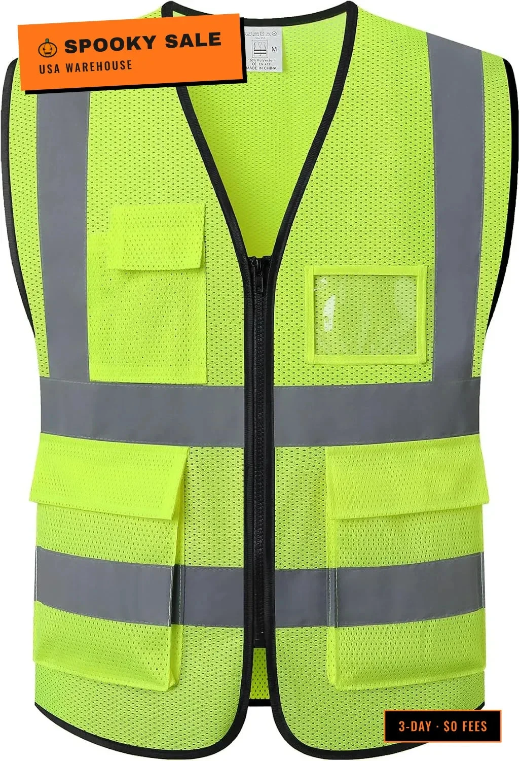 Reflective Safety Vest for Men Women Construction Vest Meet ANSI/ISEA Standard - product detail image 1
